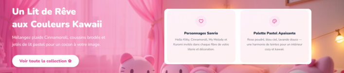 kawaii linge sous bannière